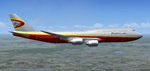 Screenshot of Platinum Airways Boeing 747-8I in flight.