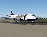 Screenshot of Polar Airways Vickers Viscount on the ground.