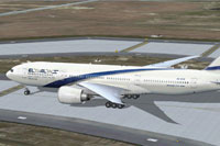 Screenshot of Project El Al Boeing 777-258ER taxiing to runway.