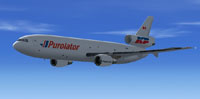Screenshot of Purolator Courier McDonnell Douglas DC-10-30F in flight.
