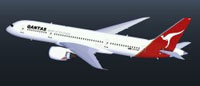 Screenshot of Qantas Boeing 787-8 in flight.
