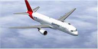 Screenshot of Qantas Freight Boeing 757-200 in flight.
