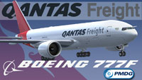 Screenshot of Qantas Freight Boeing 777.