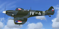 Screenshot of Spitfire Mk IX in flight.