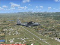 Screenshot of plane flying over Lahr Air Base.