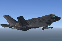 Screenshot of Lockheed Martin F-35A in flight.