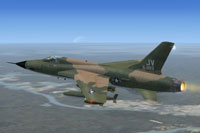 Screenshot of Republic F-105D Thunderchief in flight.