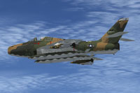 Screenshot of Republic F-84F in flight.