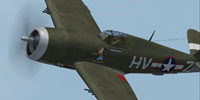 Screenshot of Republic P-47 Thunderbolt "Rat Racer" in flight.