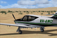 Screenshot of Rockwell AC11 Commander 114 VH-AWD on the ground.