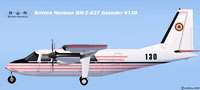 Profile view of Romanian Britten-Norman BN-2 #130.