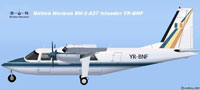 Profile view of Romanian Britten-Norman BN-2A-27, with registration YR-BNF.