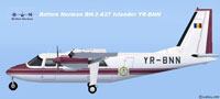 Profile view of Romanian Britten-Norman BN-2A-27, with registration YR-BNN.