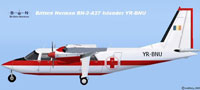Profile view of Romanian Britten-Norman BN-2A-27, with registration YR-BNU.
