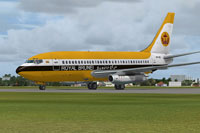 Screenshot of Royal Brunei Boeing 737-200ADV on the ground.