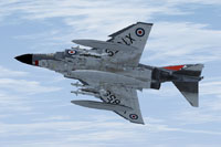 Screenshot of Royal Navy McDonnell F-4K Phantom in flight.