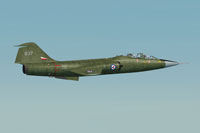 Screenshot of Royal Norwegian Air Force CF-104D in flight.