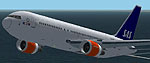 Screenshot of SAS Boeing 767-200 in flight.