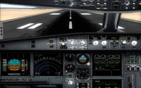 Screenshot of Overland SMS Gauges Airbus A340 cockpit panel.