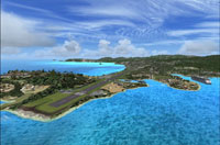 Aerial view of Sainte Lucia Island scenery.