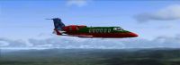 Santa''''''''s Learjet 60 in flight.