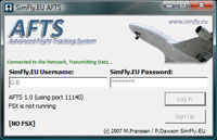 SimFly.EU AFTS main screen.