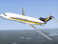 Screenshot of Singapore Airlines Boeing 727-200 in flight.