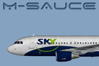 Side view of Sky Airline Airbus A319.