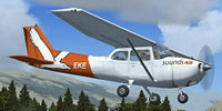 Screenshot of Sounds Air Cessna 172 ZK-EKE in the air.