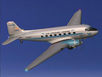 Screenshot of South African Airways Douglas DC-3 in flight.