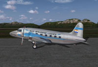 Screenshot of South African Airways Vickers Viking 1B on the ground.