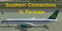 Screenshot of Southern Connections Jetliner on the ground.