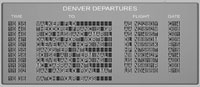 Denver departures board.