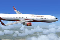 Screenshot of Star Airways Boeing 767-300WL in flight.