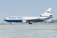 Screenshot of Stellweg Airlines McDonnell Douglas DC-10 on the ground.