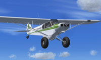 Screenshot of Super Cub Extreme in flight.