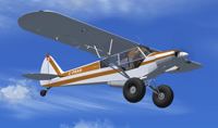 Screenshot of Super Cub Extreme2 in flight.