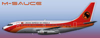 Profile view of TAAG Angola Airlines Boeing 737-200 Combi.