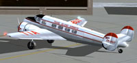 Screenshot of TIA Lockheed L10A Electra on the ground.