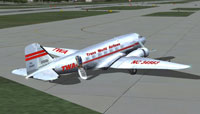 Screenshot of WA Douglas DC-3 on the ground.