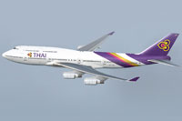 Screenshot of Thai Airways Boeing 747-400.