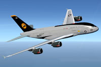 Screenshot of Tomcatters Airbus A380 in flight.