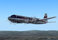 Screenshot of Trans American Airlines DC-6B in flight.