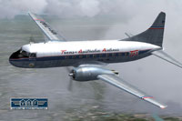 Screenshot of Trans-Australia Airlines Convair CV-240 VBF in flight.