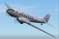 Screenshot of Trans-Canada Airlines Douglas DC-3 in the air.