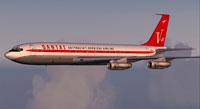 Screenshot of Travolta Boeing 707 in flight.