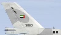 Screenshot of UAE F-16F tail decal.