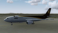 Screenshot of UPS Airbus A300-622F on the ground.