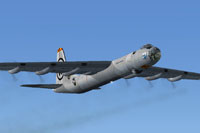 Screenshot of US Air Force Convair B-36 in flight.