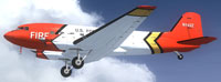 Screenshot of US Forest Service Basler BT-67 in flight.
